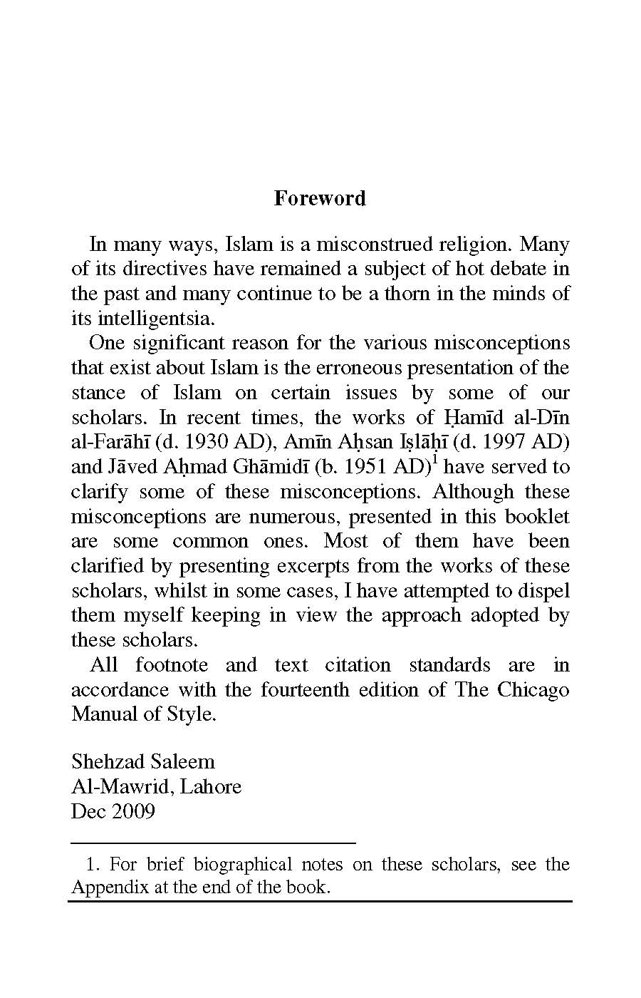 Common Misconceptions about Islam | Dr Shehzad Saleem