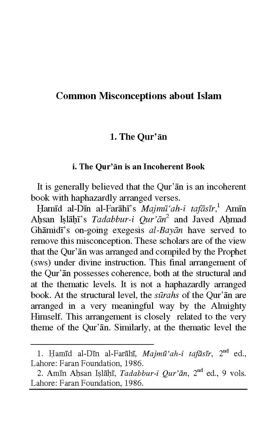 Common Misconceptions about Islam | Dr Shehzad Saleem