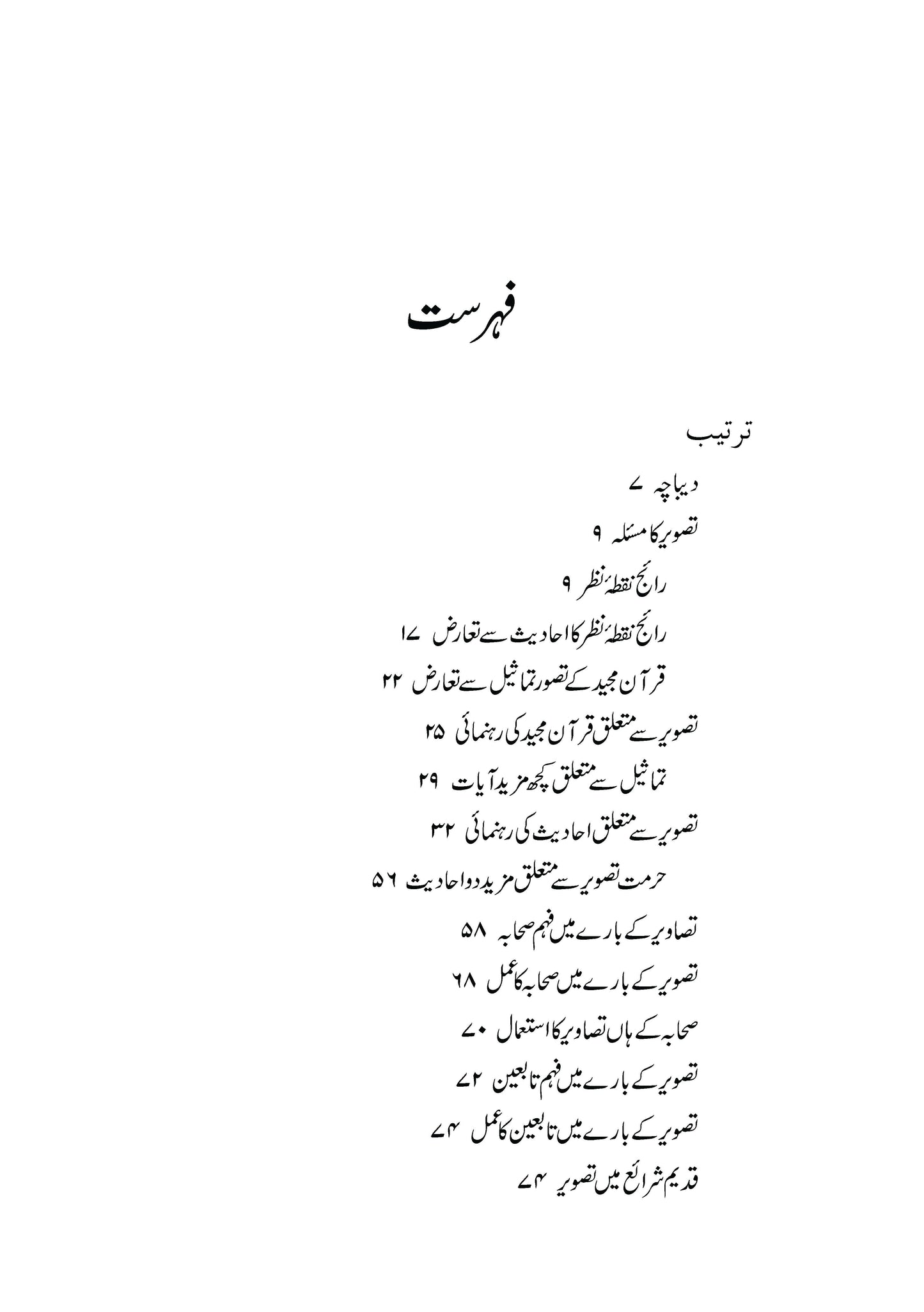 Tasweer ka Mas’ala (تصویر کا مسئلہ)